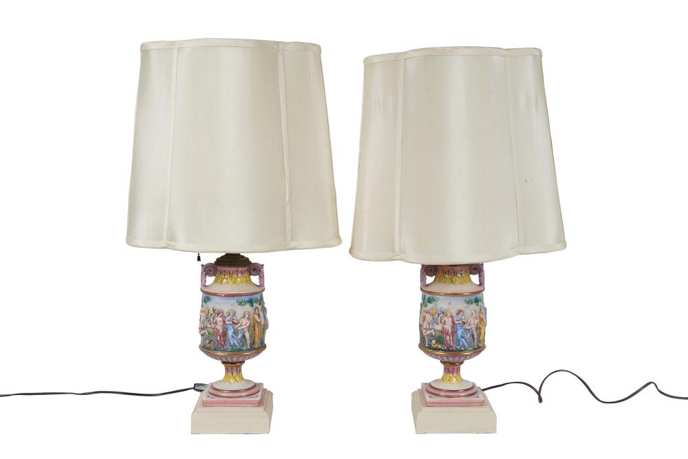 PAIR OF CAPODIMONTE TABLE LAMPS26