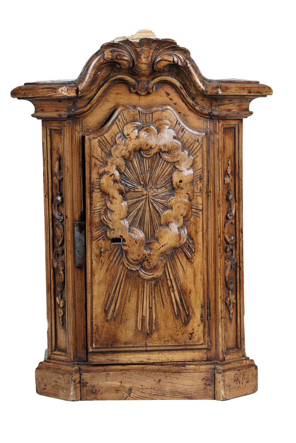CONTINENTAL CARVED FRUITWOOD RELIQUARY18th 33600d