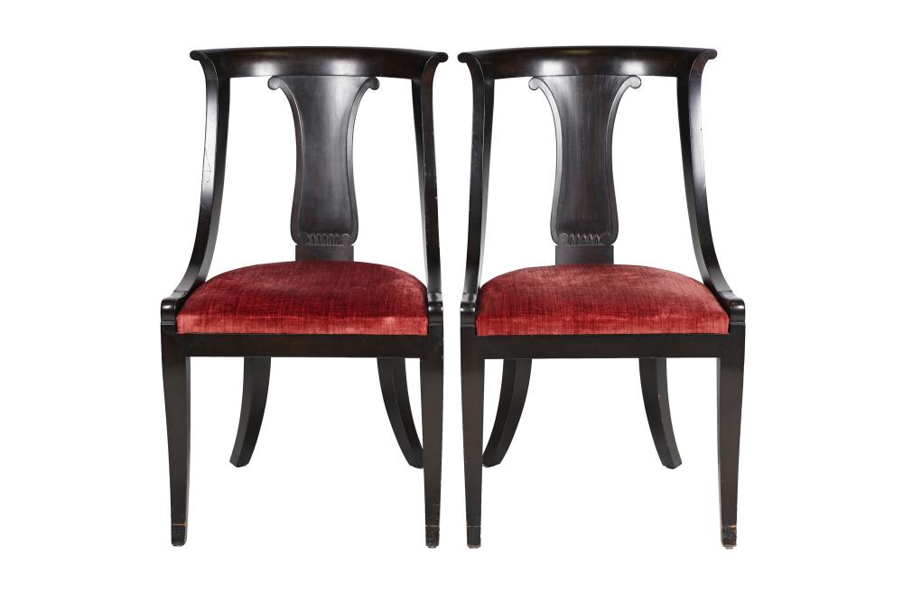 SET OF EIGHT DIRECTOIRE STYLE EBONIZED 33600a