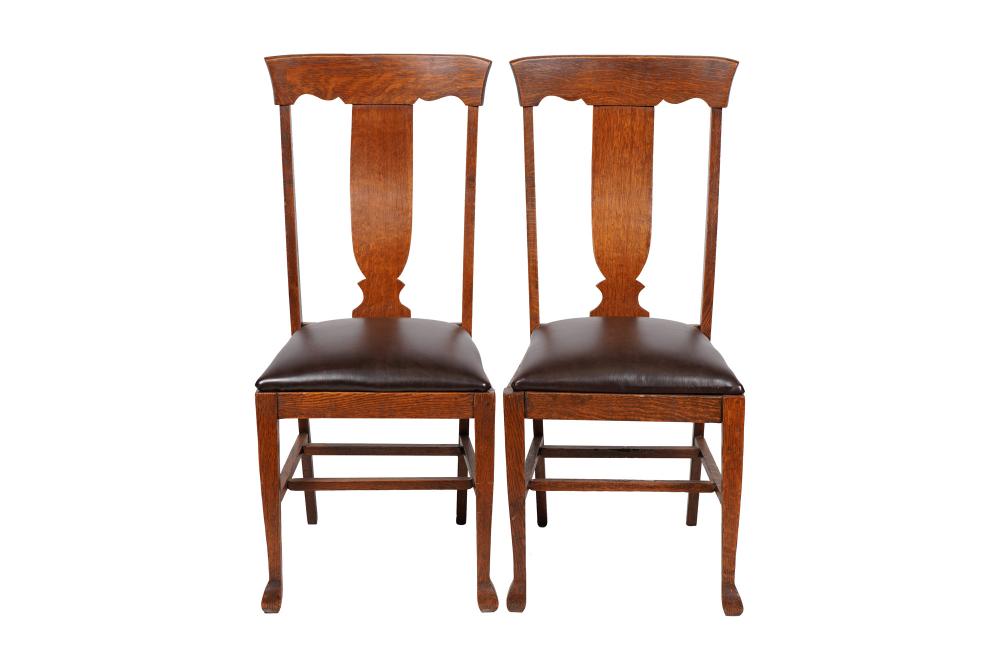 SET OF FOUR OAK DINING CHAIRSeach