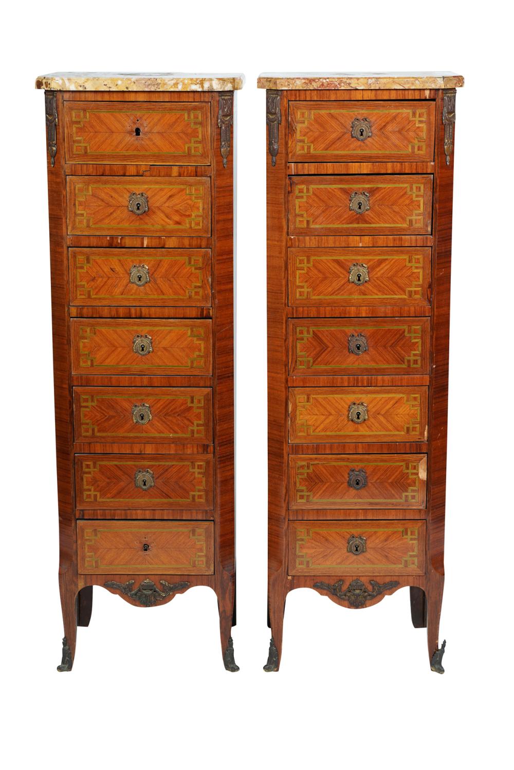 PAIR OF FRENCH FRUITWOOD SEMAINIERSin