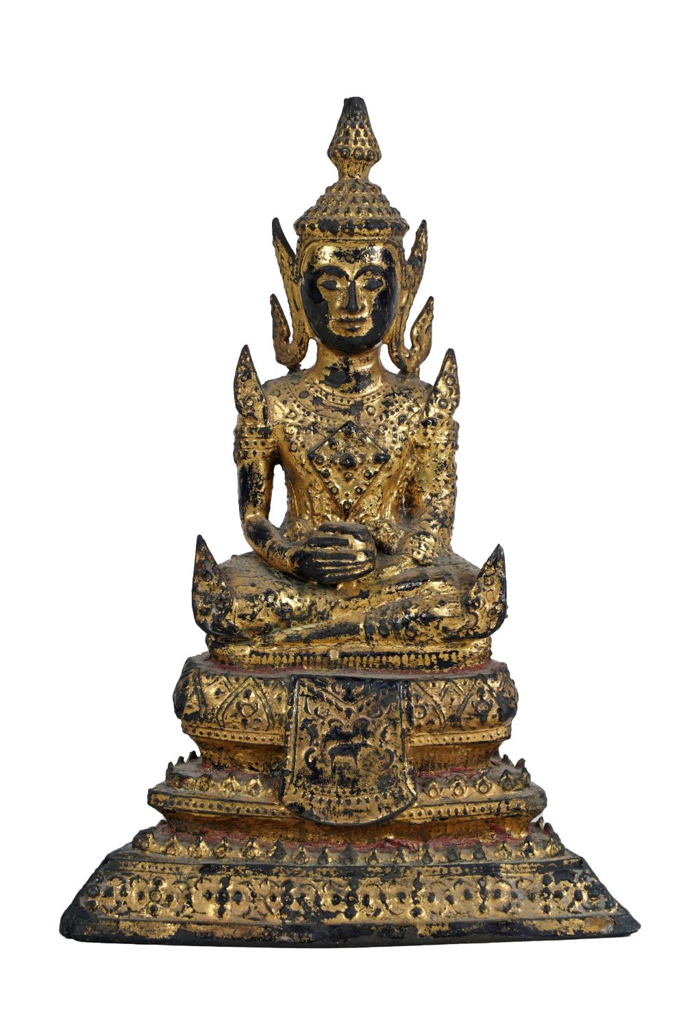 SOUTHEAST ASIAN GILT IRON BUDDHACondition  33602b