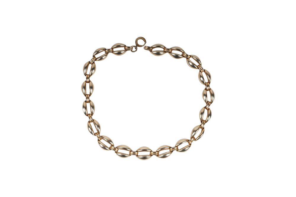 GOLD FILL LINK CHOKER NECKLACE29 38 336043