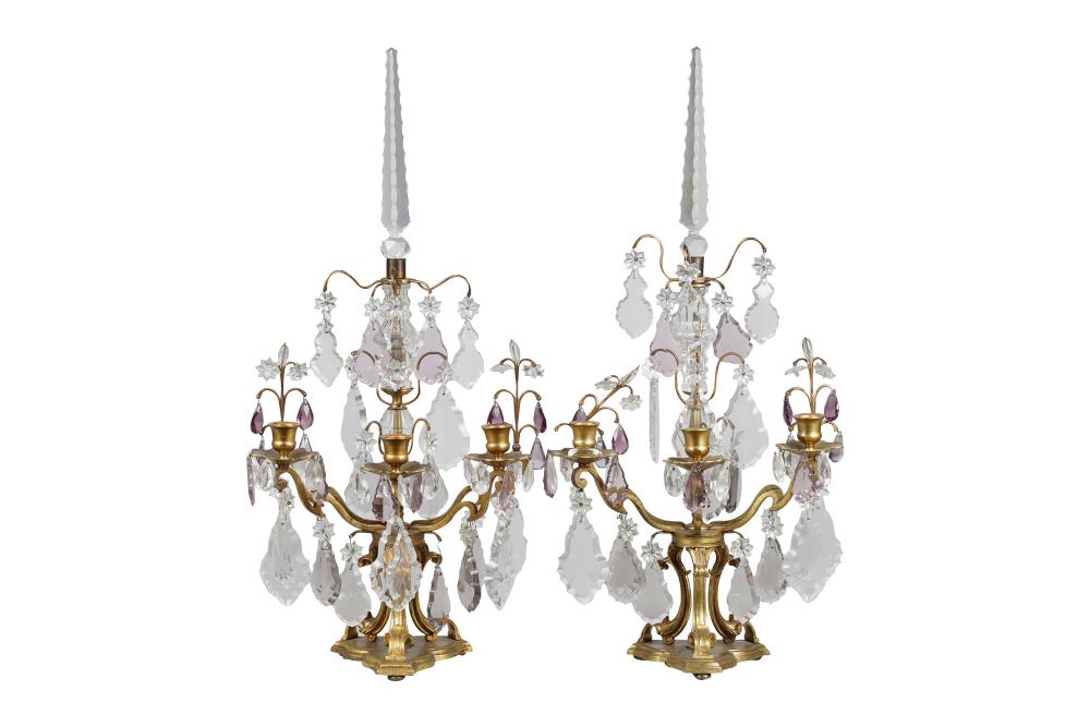 PAIR OF DROP CRYSTAL GIRANDOLESeach 33607f