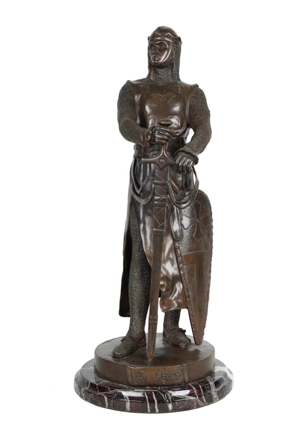 MAURICE FAVRE: "LE PREUX"bronze