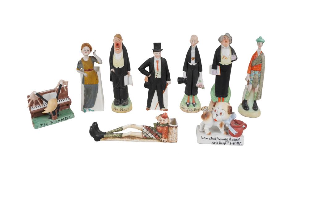 NINE ASSORTED GERMAN FIGURINESpainted 3360f1