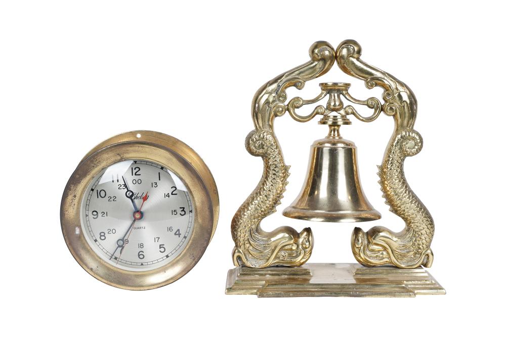 BRASS SHIP'S BELL & CHELSEA CLOCKProvenance: