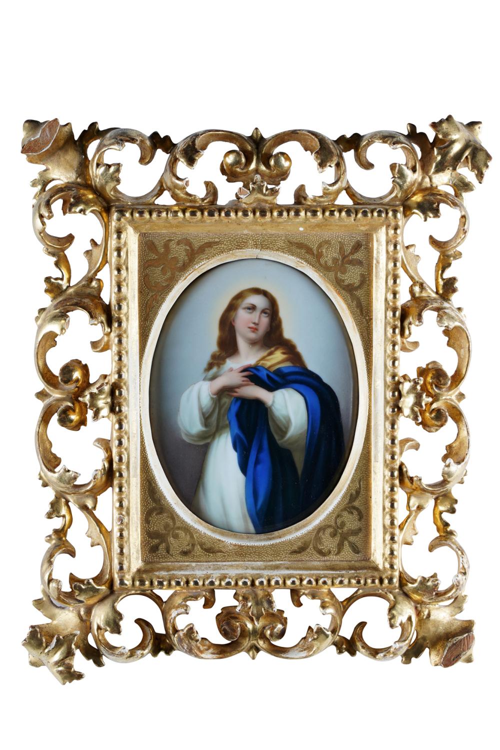 PORCELAIN PLAQUE OF THE MADONNAafter 336140