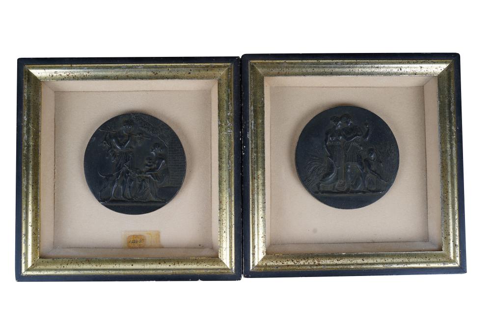 TWO ASSORTED FRAMED BASALT NEOCLASSICAL