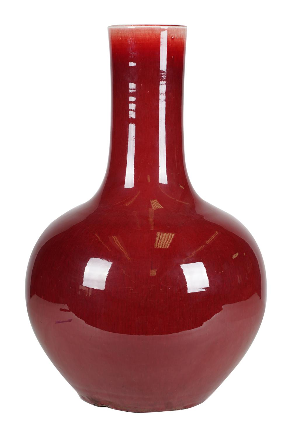 CHINESE OXBLOOD PORCELAIN VASEno 3361a0