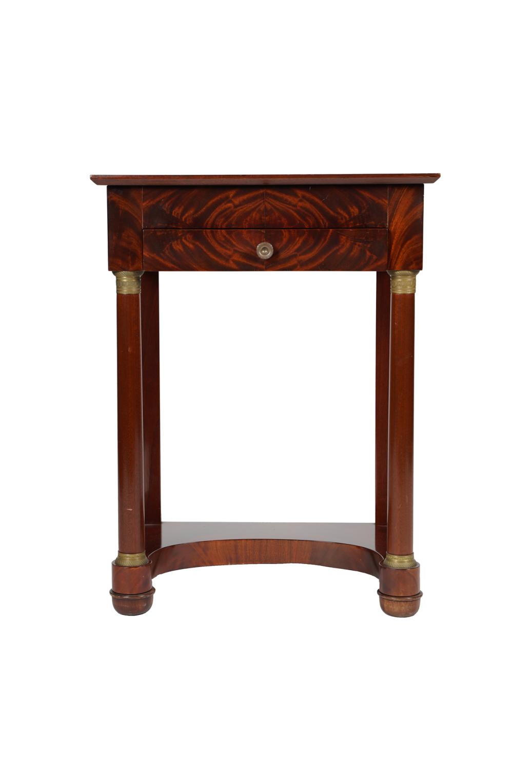 FRENCH EMPIRE STYLE MAHOGANY CONSOLE 3361a1