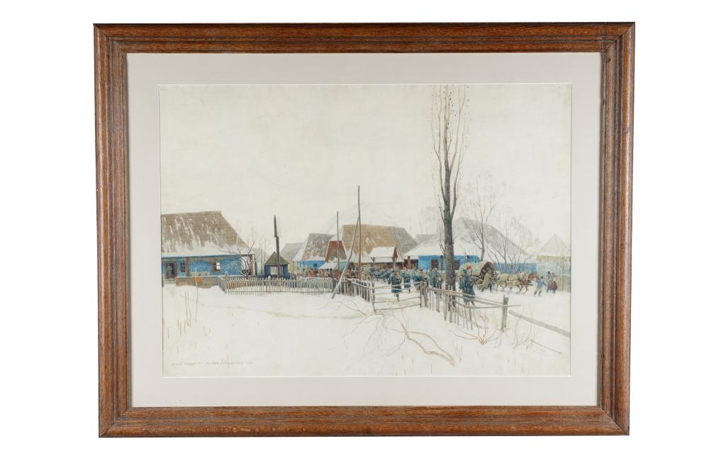 RUDOLF WEBER: WINTER LANDSCAPE WITH