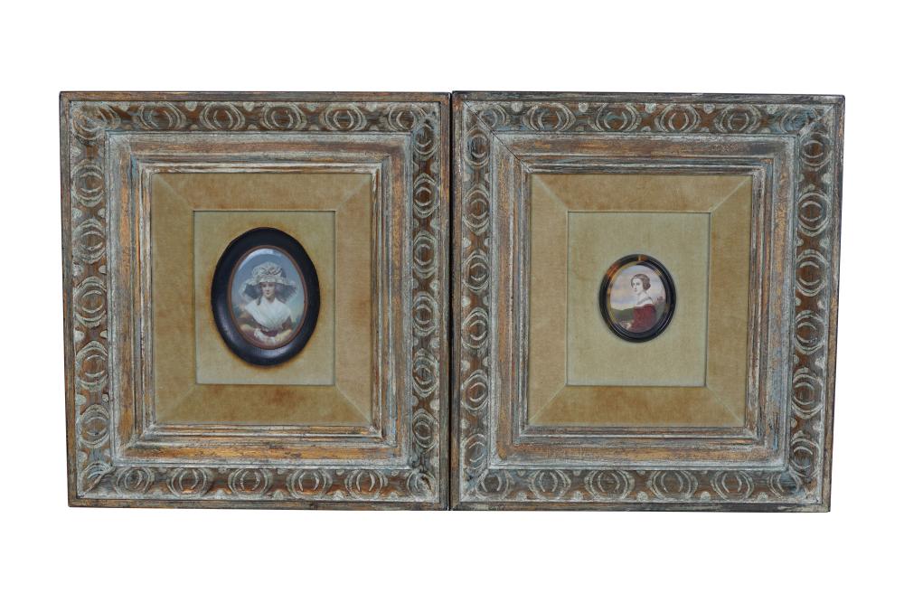 TWO FRENCH PORTRAIT MINIATURESeach 3361c1