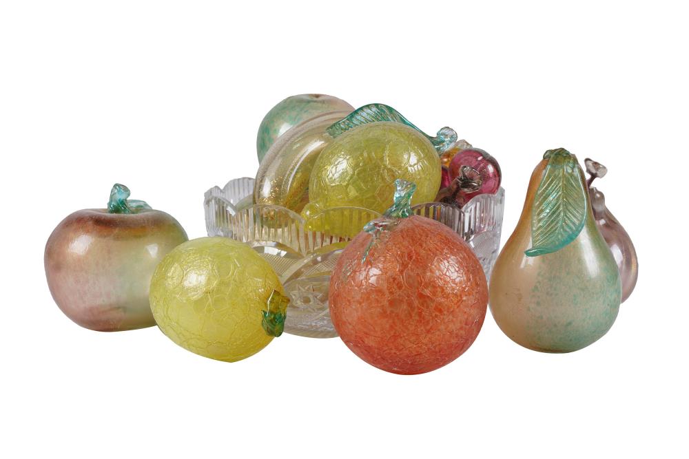COLLECTION OF GLASS FRUITcomprising 3361d4