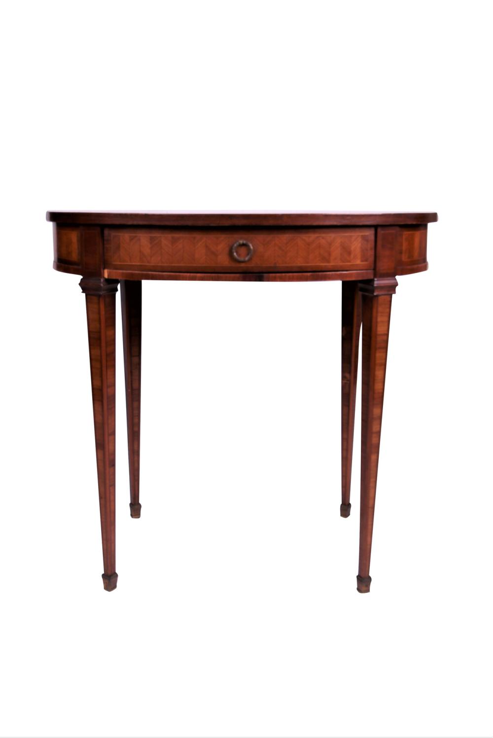 FRENCH WALNUT OVAL OCCASIONAL TABLE31 3361d7