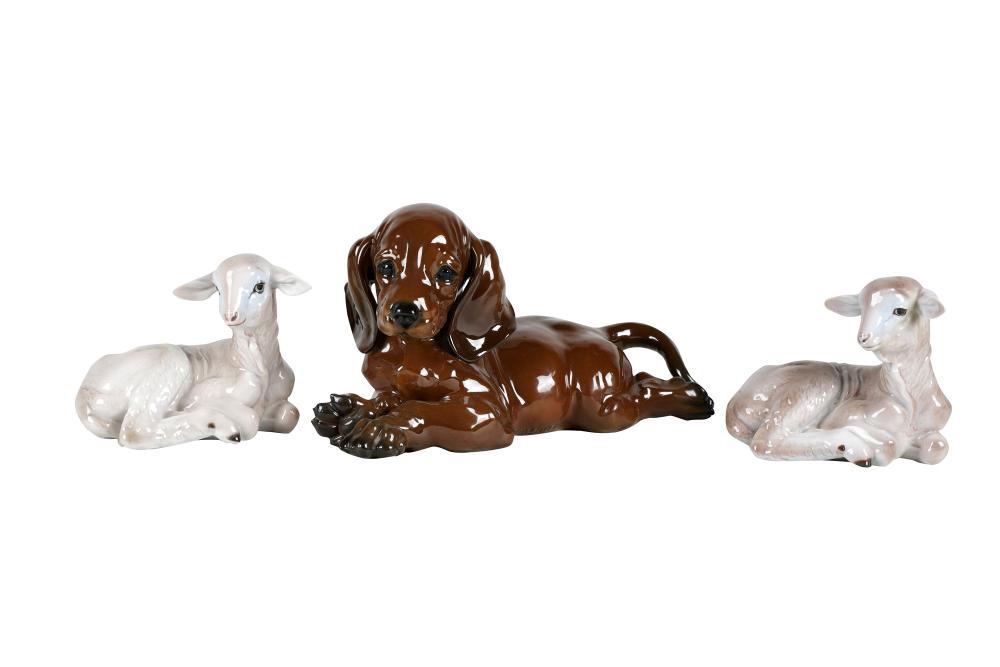 THREE ROSENTHAL PORCELAIN ANIMAL FIGUREScomprising