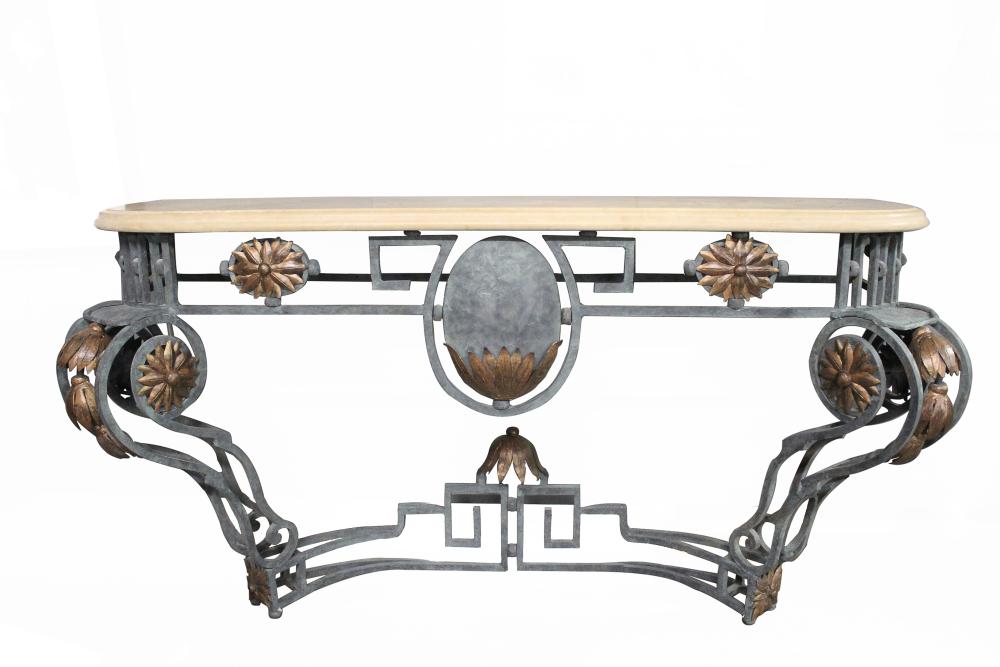 PAIR OF IRON PARCEL GILT CONSOLE 336230