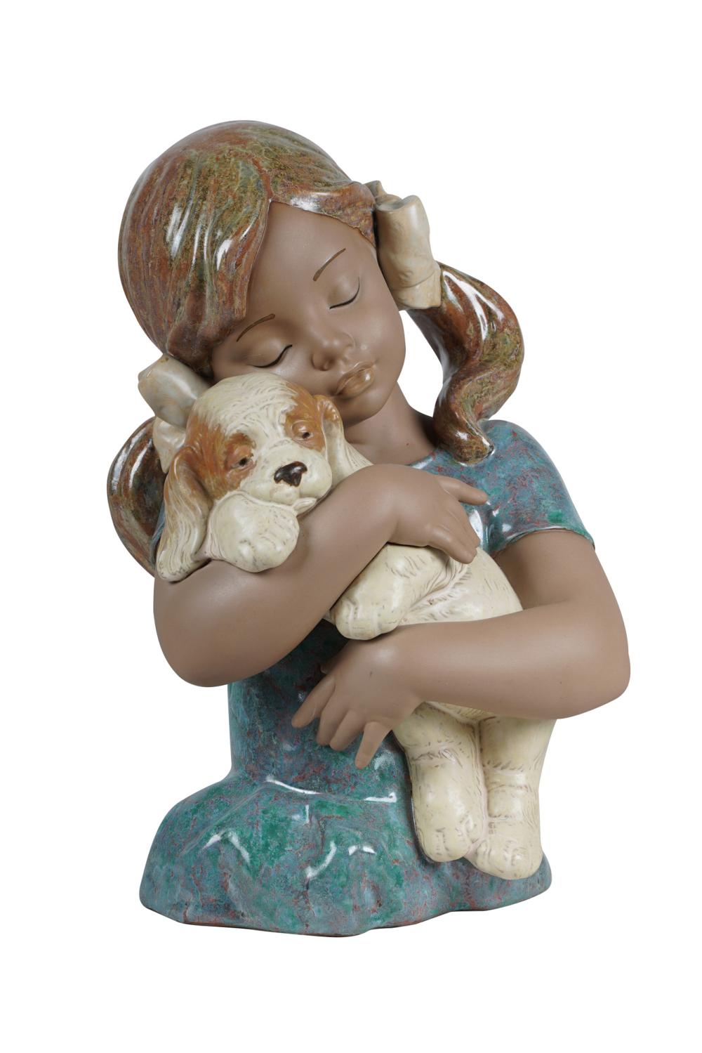 LLADRO FIGURE OF A CHILD WITH DOGCondition  336253