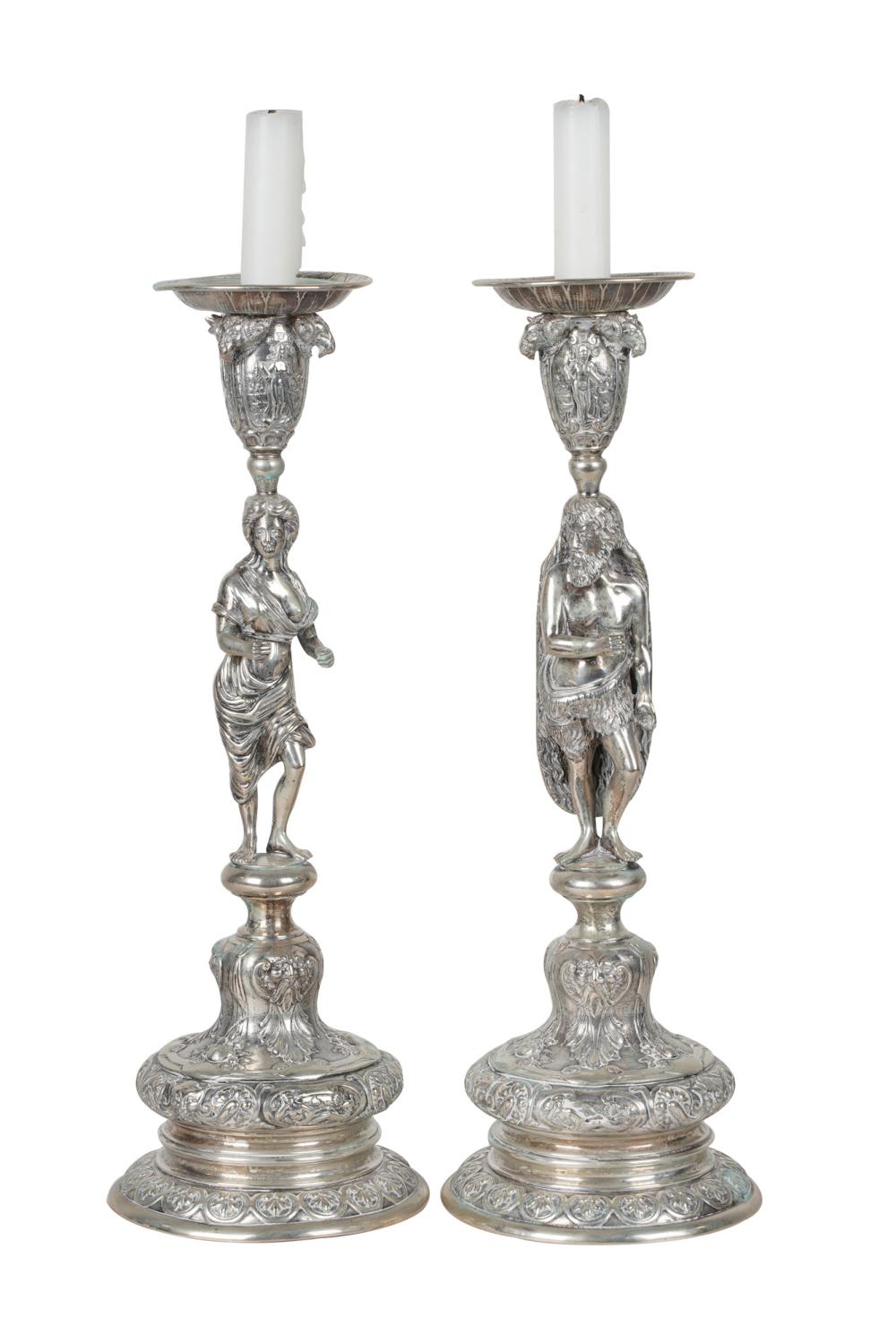 PAIR OF ENGLISH STERLING FIGURAL