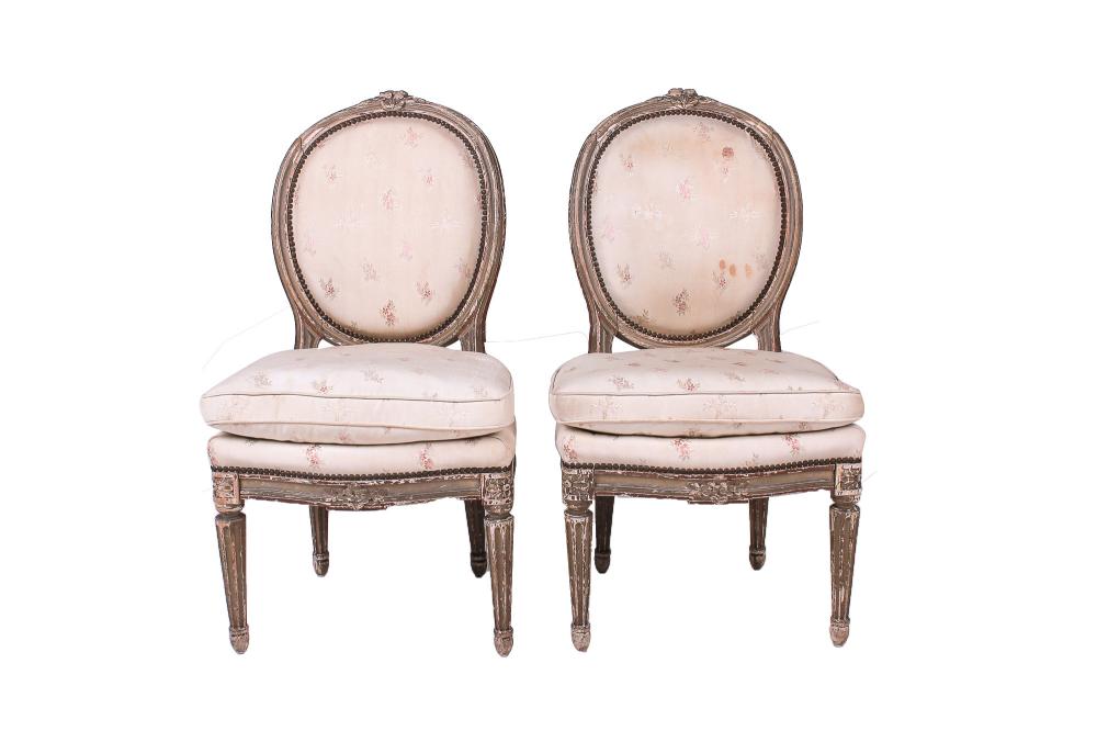 PAIR OF LOUIS XVI STYLE GREY PAINTED 336265