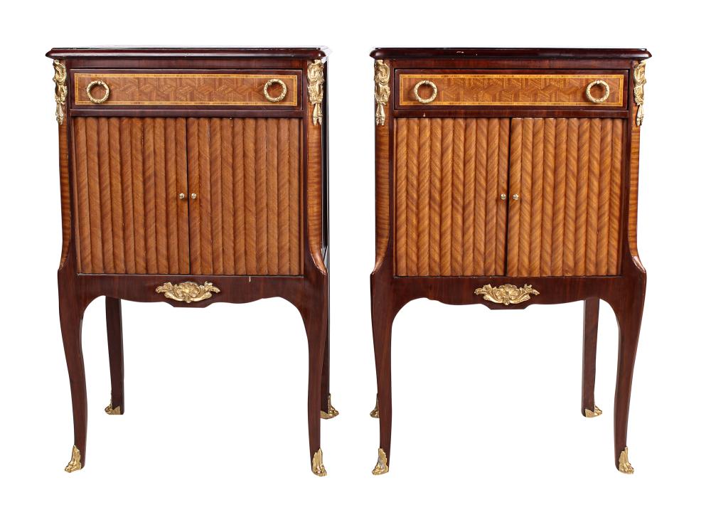 PAIR OF LOUIS XV STYLE PARQUETRY INLAID 33626e