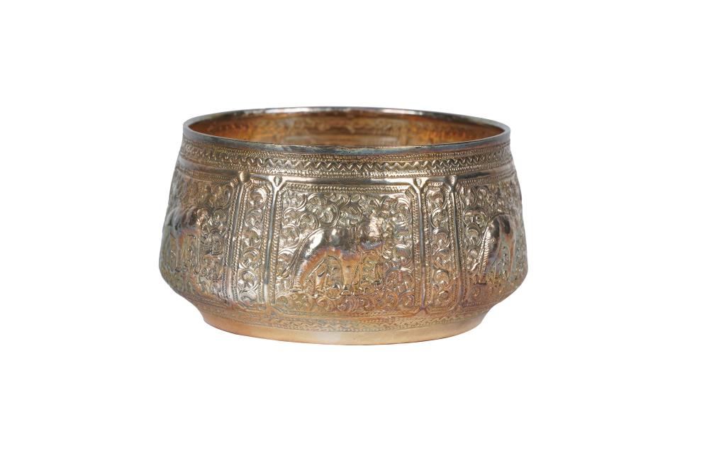 THAI STERLING SILVER REPOUSSE BOWLmarked