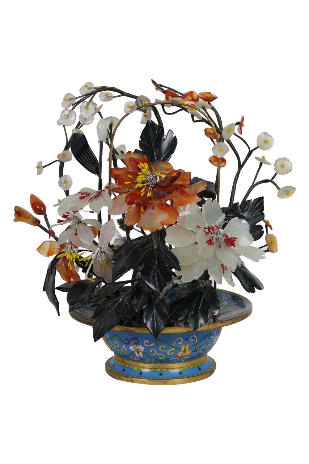 CHINESE STONE TREE IN CLOISONNE 3362ee