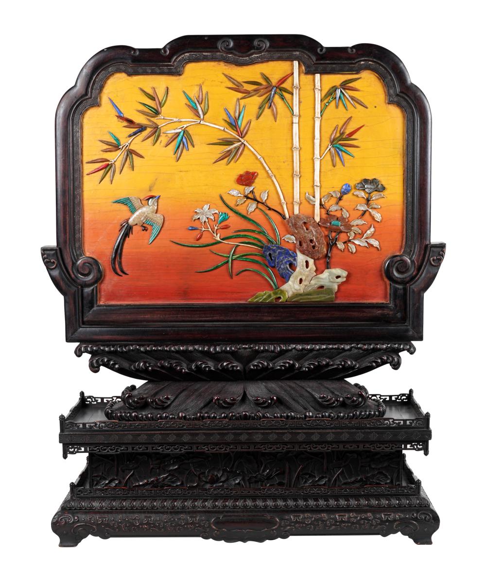 CHINESE INLAID TABLE SCREEN ON 336301