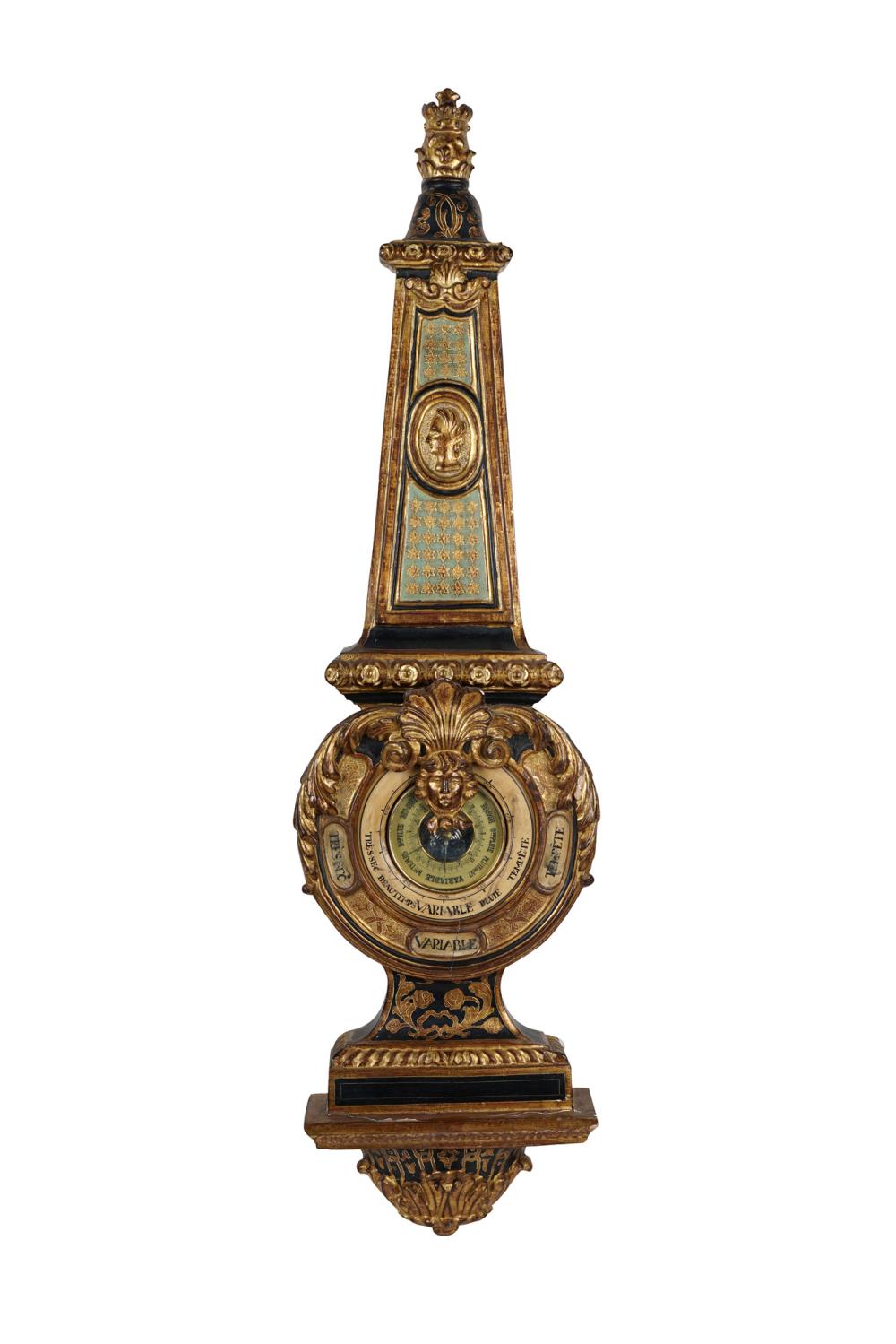 ITALIAN POLYCHROME & PARCEL GILT BAROMETER39