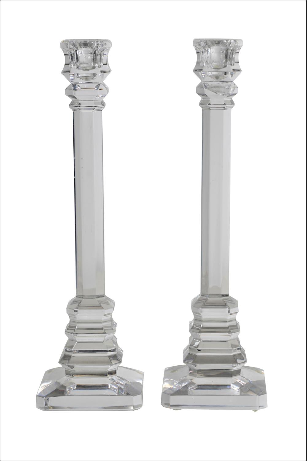 PAIR OF VAL SAINT LAMBERT GLASS