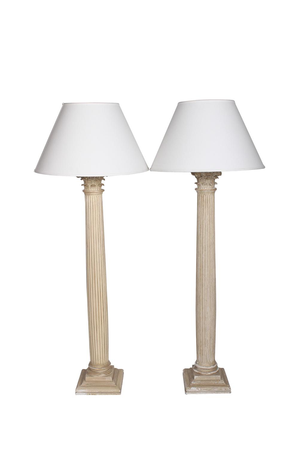 PAIR OF CORINTHIAN COLUMN FLOOR 3363da