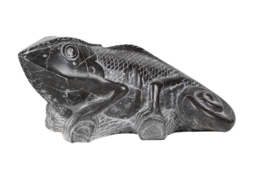 STONE CARVED GECKO15 inches wide; 6