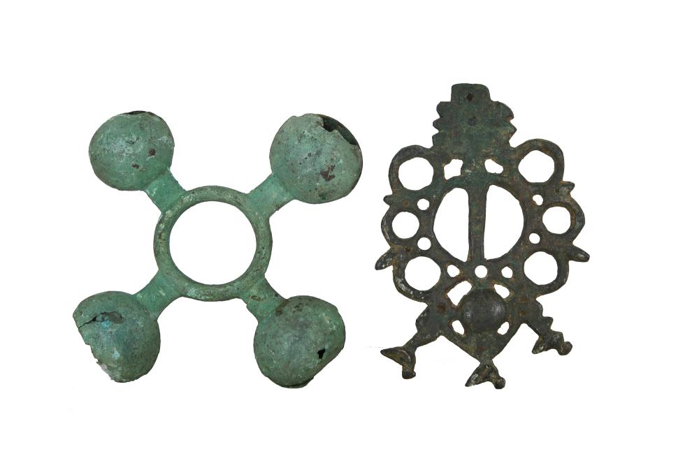TWO ARCHAIC STYLE BRONZE IMPLEMENTSeach: