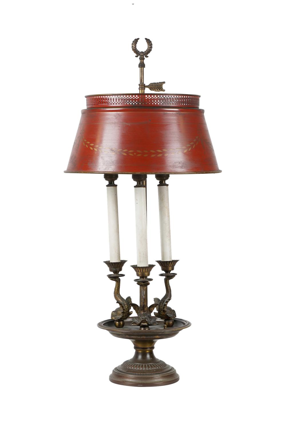 BOUILLOTTE TABLE LAMPwith gilt-decorated