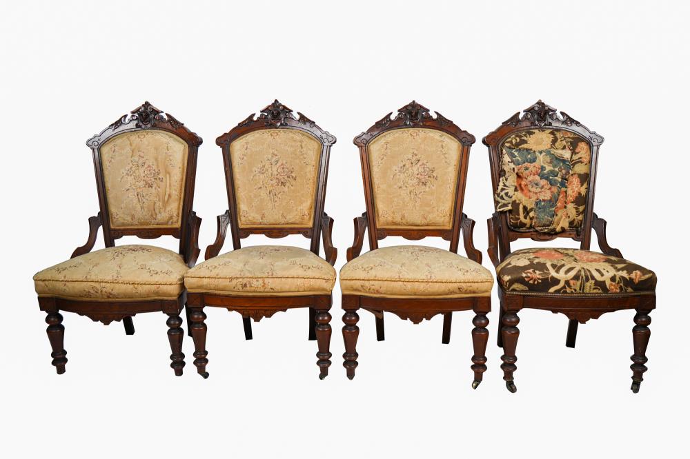 FOUR RENAISSANCE REVIVAL HALL CHAIRSone