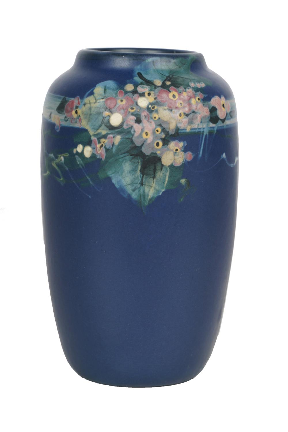 WELLER HUDSON BLUE POTTERY VASEcirca