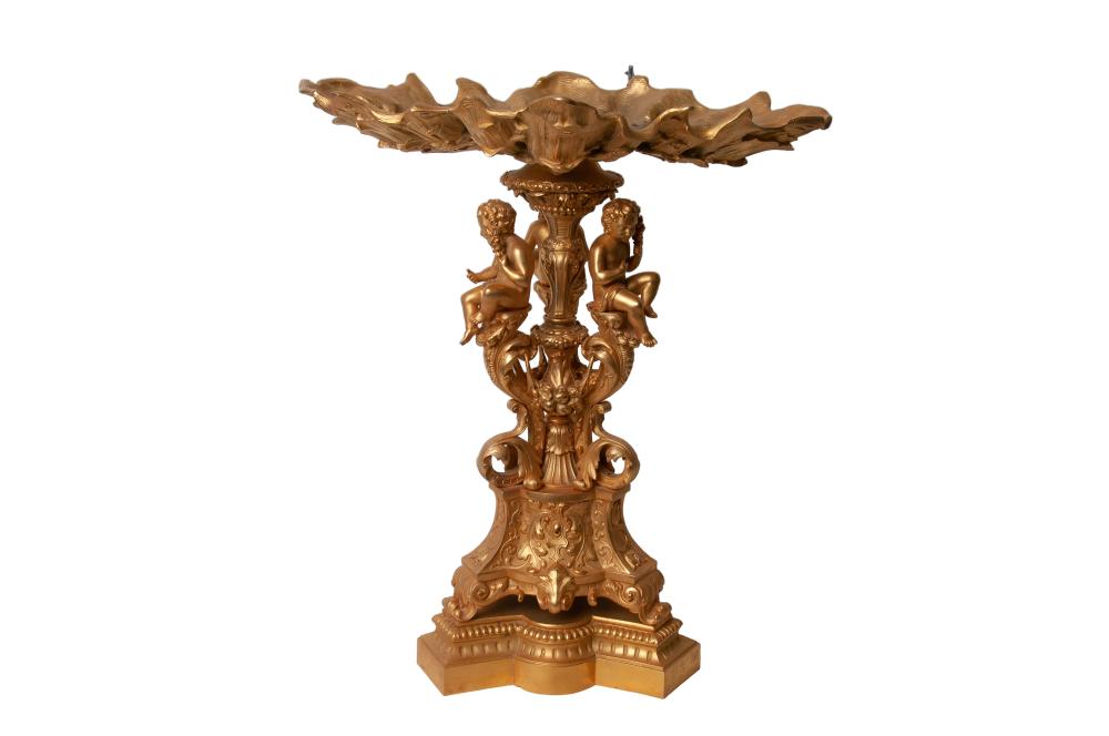 FRENCH GILT BRONZE FIGURAL CENTERPIECEthe 3364bf