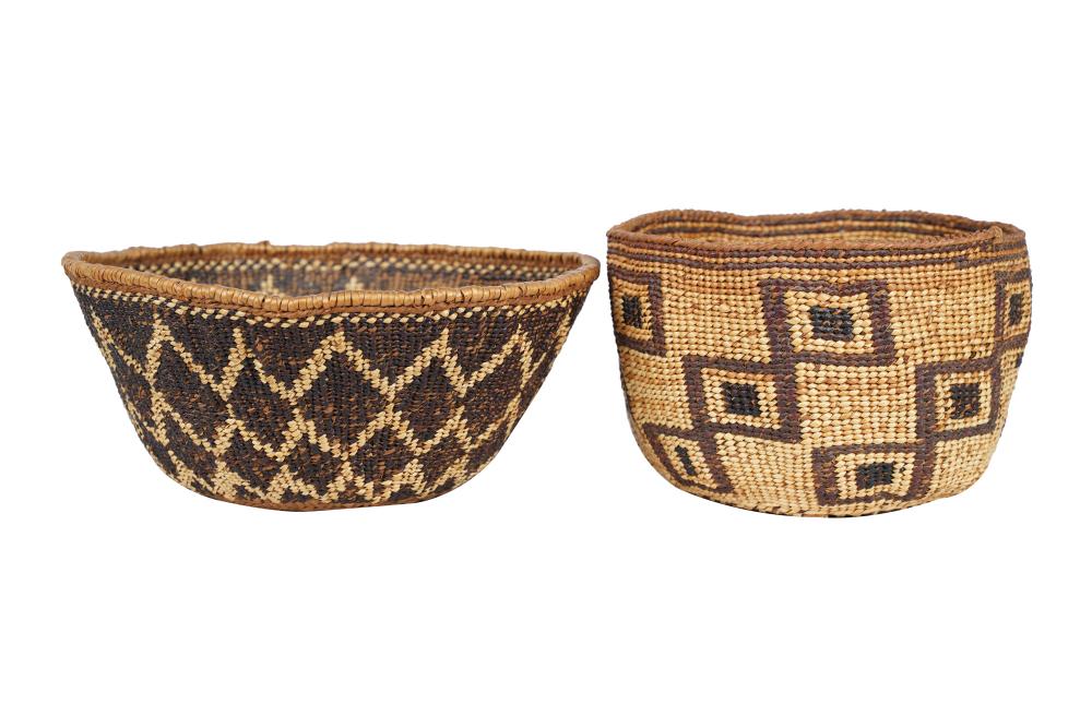 TWO NATIVE AMERICAN WOVEN BASKETSthe 3364c3