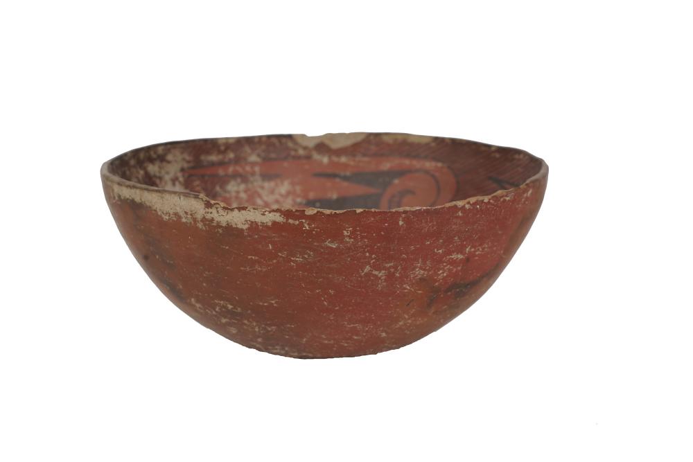 REDWARE POTTERY BOWLCondition: with