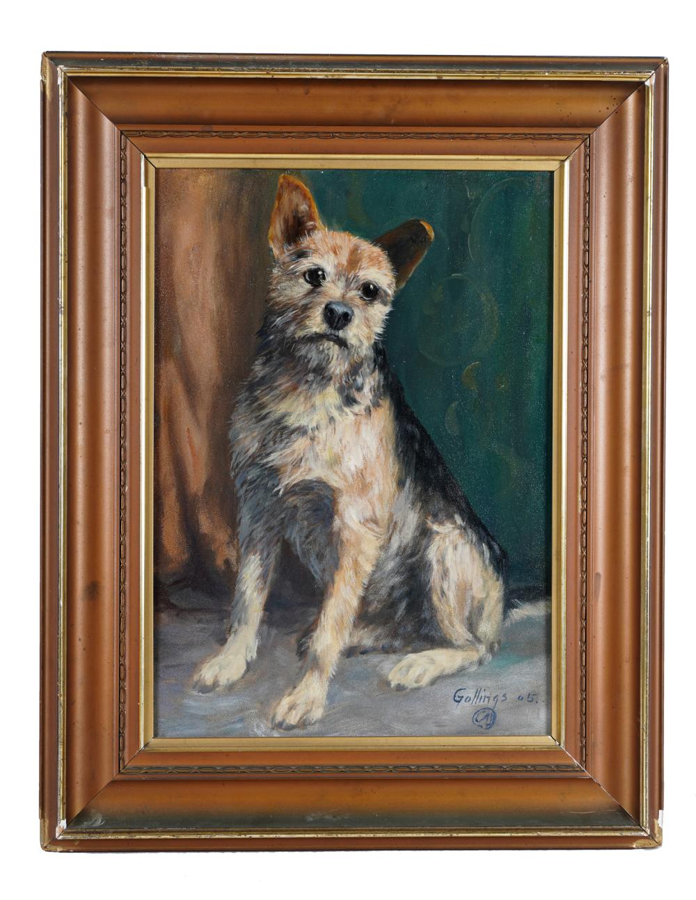  PORTRAIT OF A DOG circa 1905 signed 3364d2