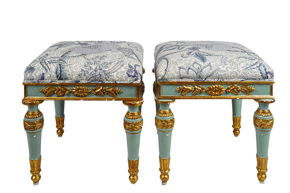 PAIR OF NEOCLASSIC STYLE PAINTED