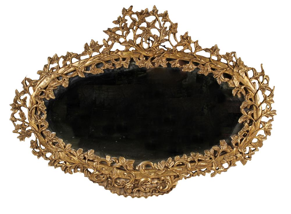 ITALIAN OVAL CARVE GILTWOOD MIRRORmodern 336507