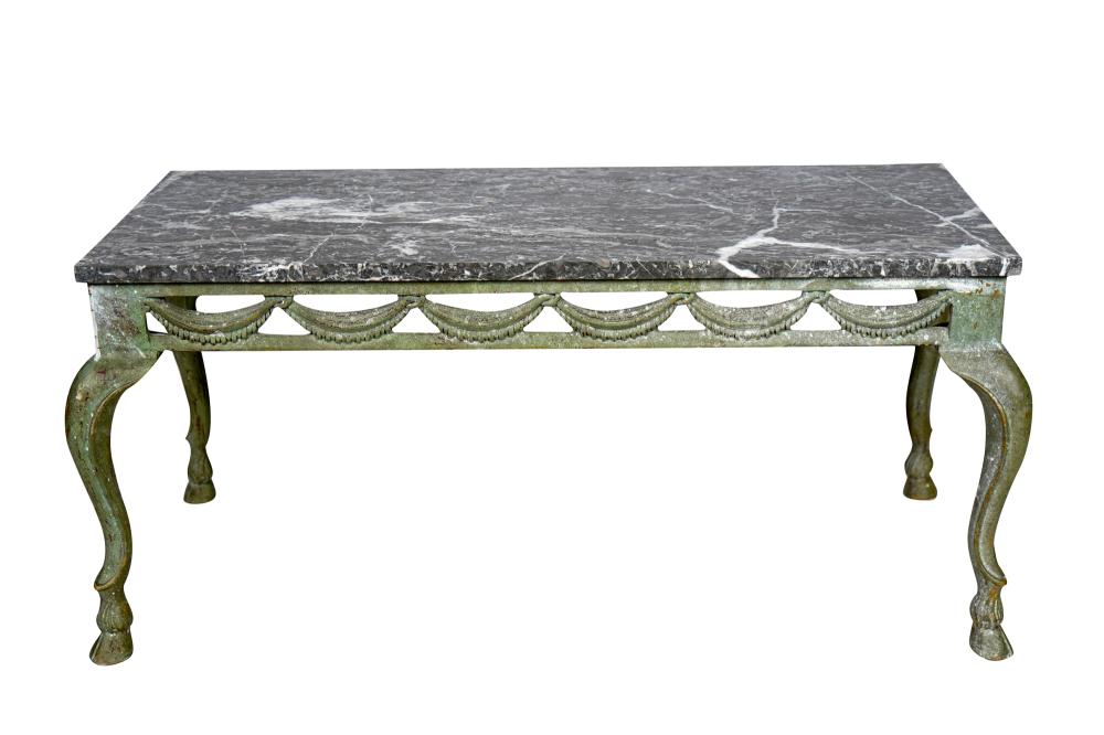 REGENCE STYLE METAL & MARBLE TOP