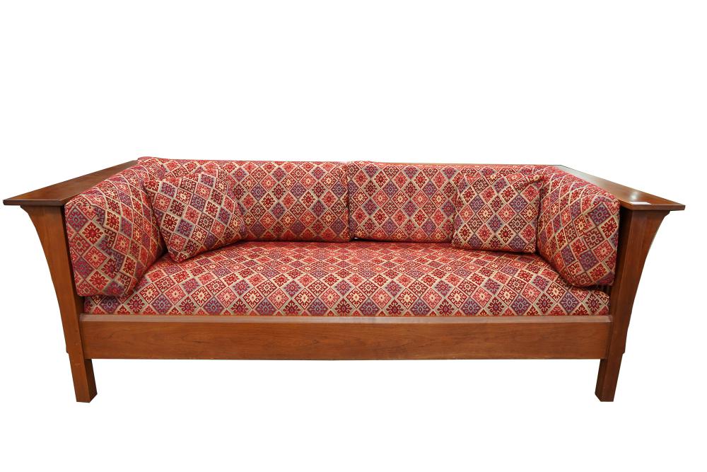UPHOLSTERED CRAFTSMAN STYLE SOFACondition: