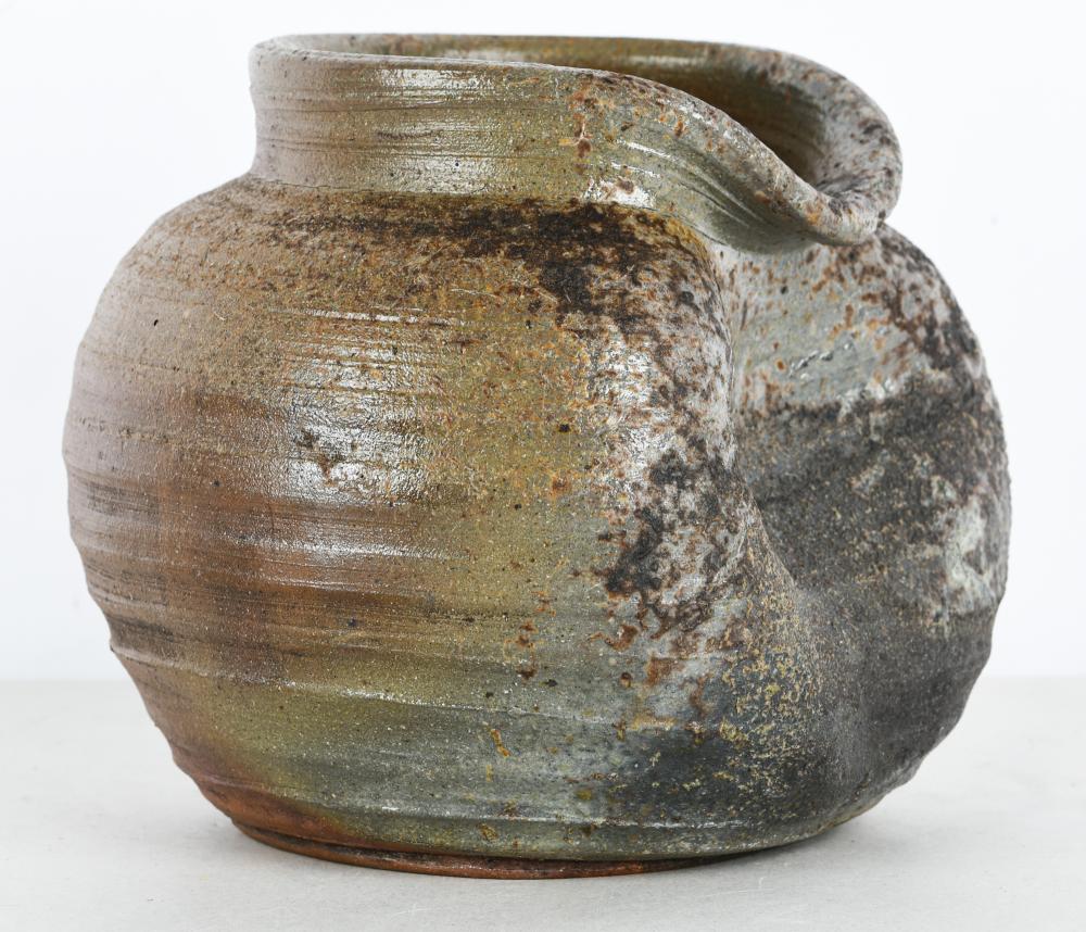 KOREAN BROWN GLAZED JAR7 inches high