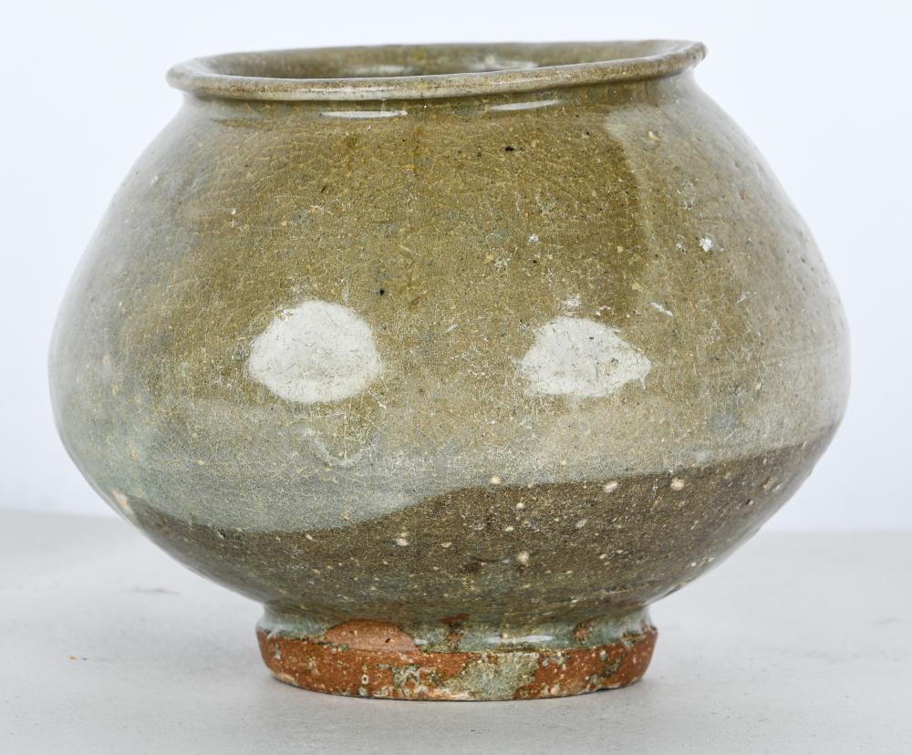 KOREAN GLAZED JAR6 1/2 inches wide;