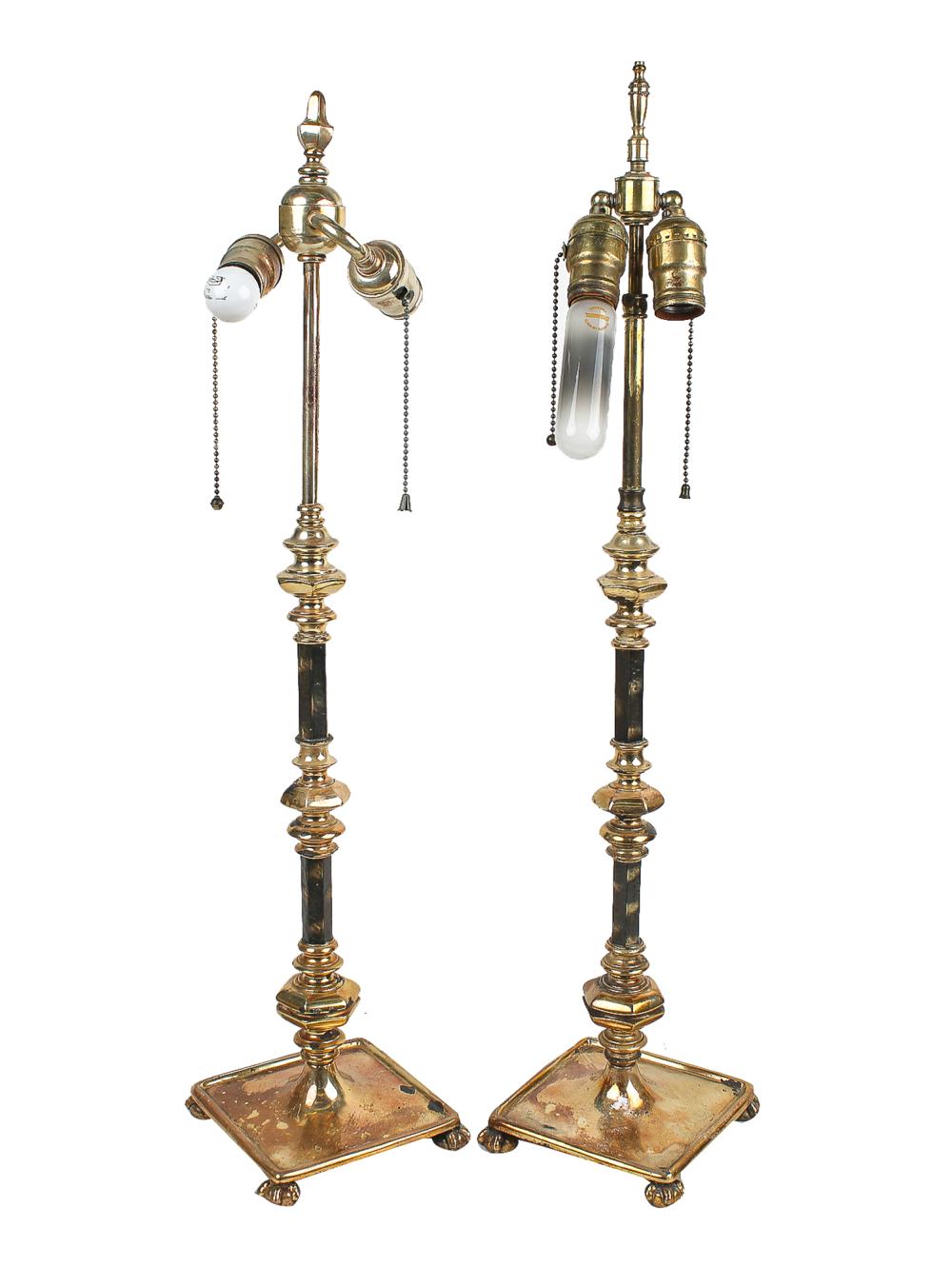 PAIR OF SILVER-PLATE CANDLESTICK