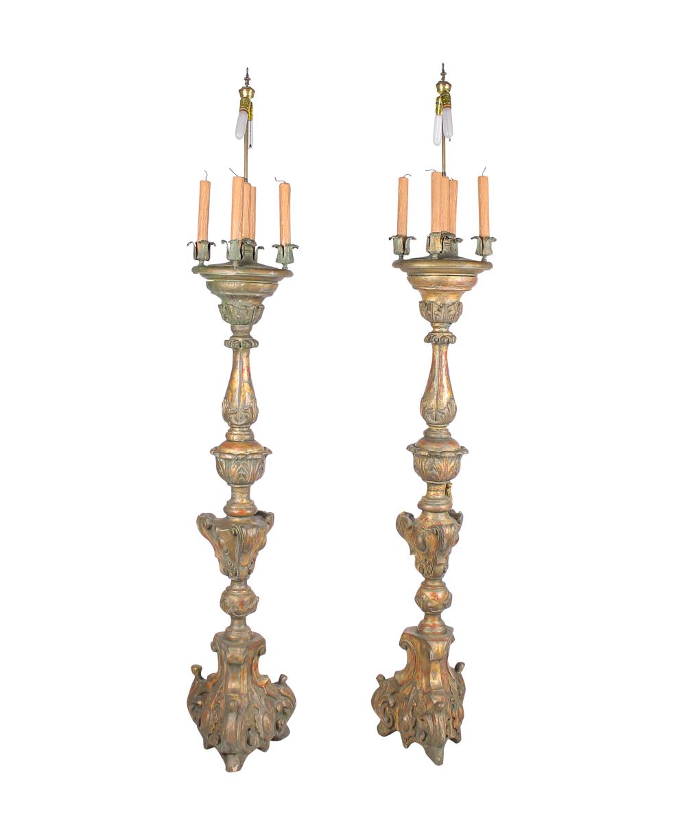 PAIR OF ITALIAN BAROQUE PAINTED 336584