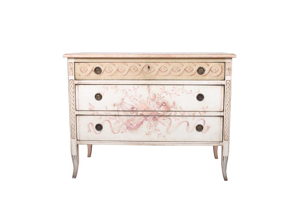 VENETIAN STYLE DECORATED CHEST OF DRAWERSCondition:
