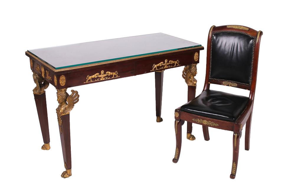 EMPIRE STYLE ORMOLU MOUNTED MAHOGANY 3365d4